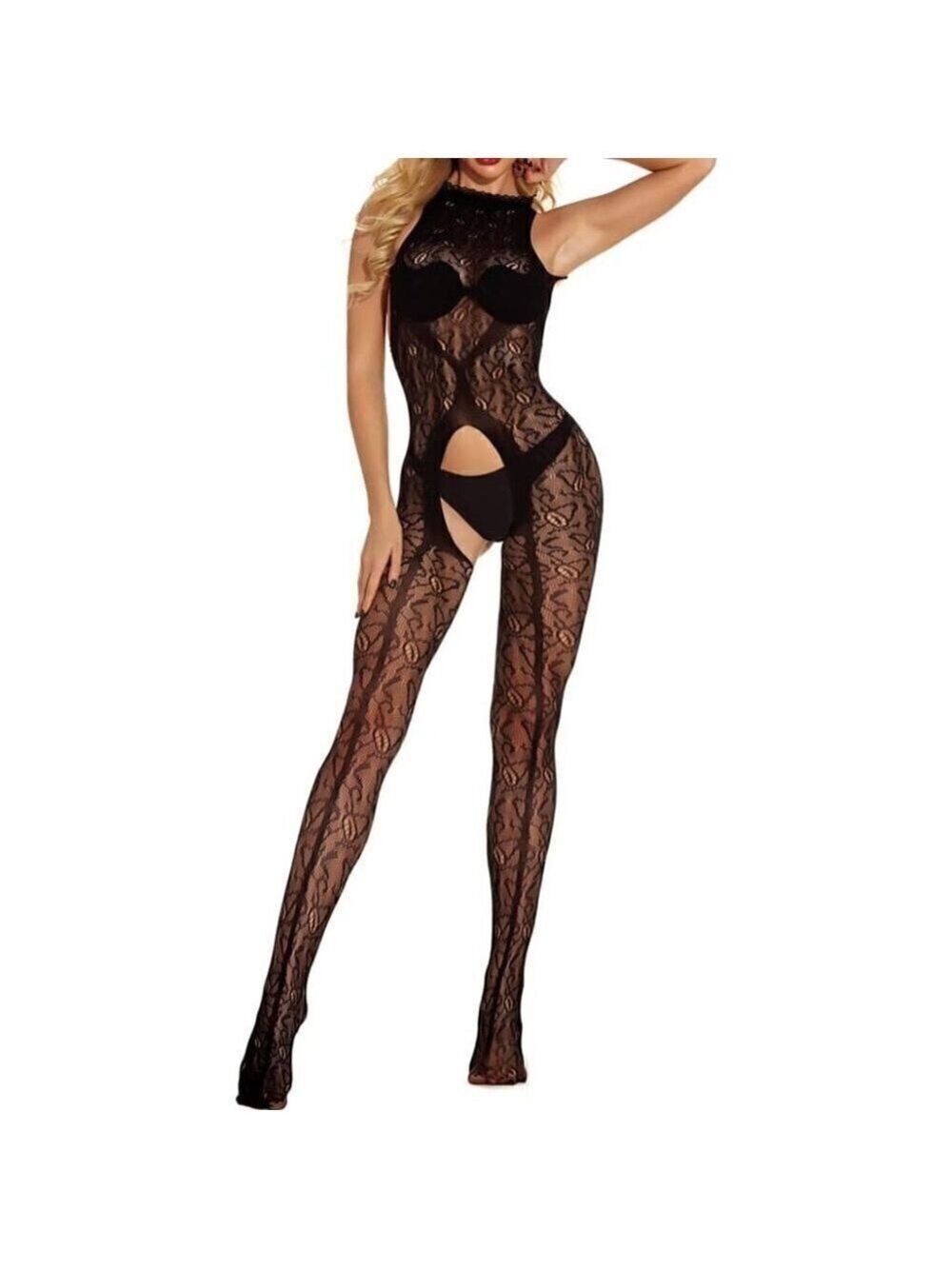 Fishnet Body Stockings Mesh Lingerie Bodysuit Body Soft BDSM Bondage Cosplay NWT